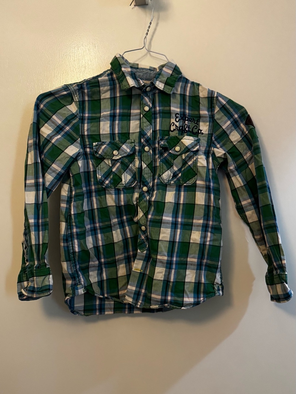 H&M boys' “go western” / cowboy pearl snap long sleeve Button Down Size 7/8